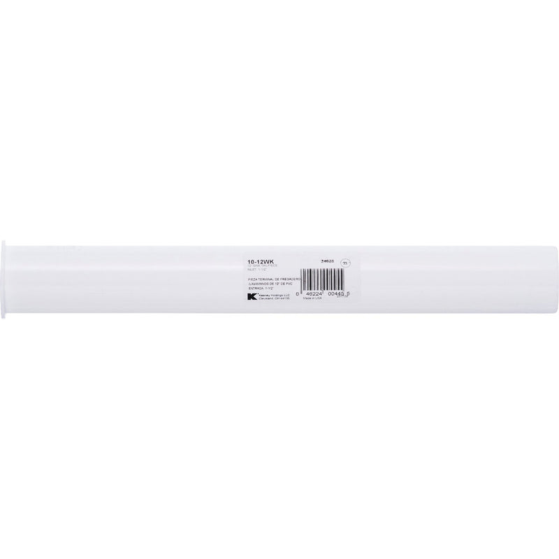 Keeney 1-1/2 In. x 12 In. White Plastic Flanged Sink Tailpiece
