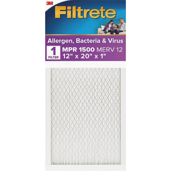 Filtrete High Performance Air Filter, 1500 MPR, 12 In. x 20 In. x 1 In.