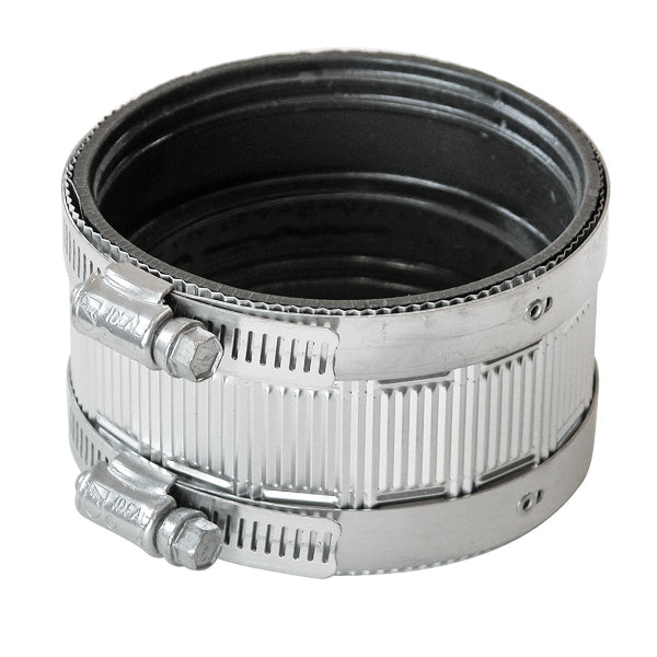 Black Swan 4 In. Neoprene No-Hub Coupling with Stainless Steel Clamps