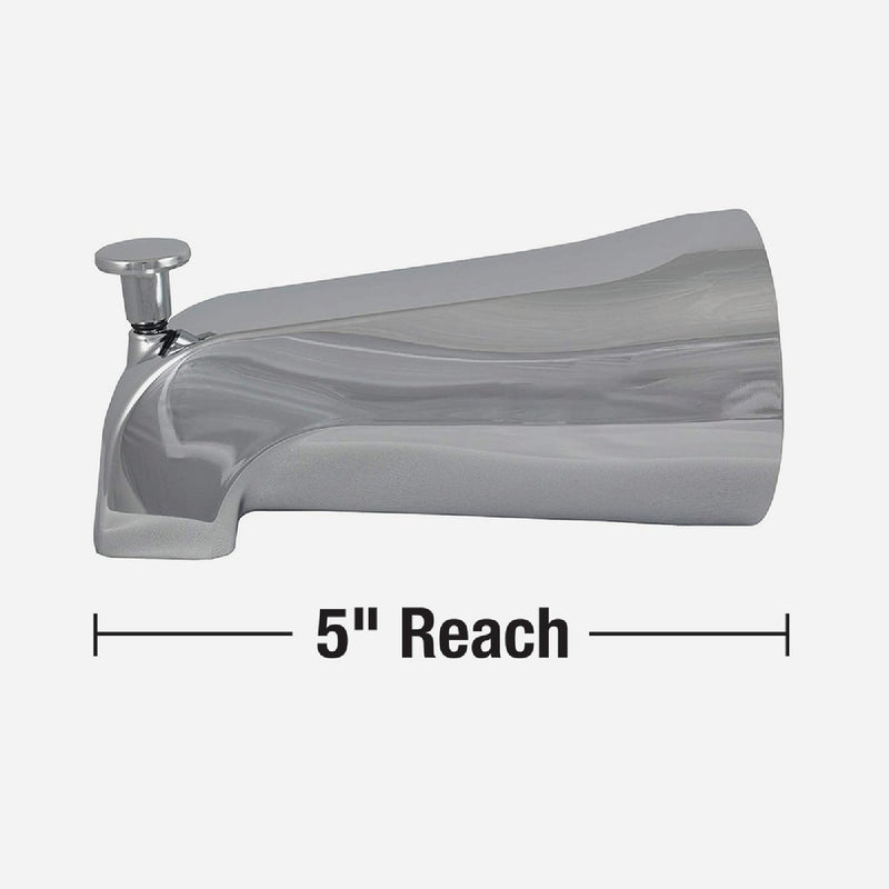 Danco 6 In. Universal Fit Chrome Bathtub Spout with Diverter