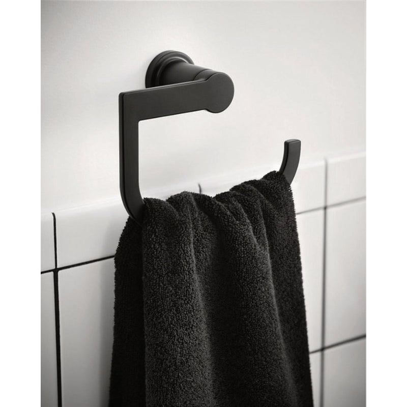 Moen Rinza Towel Ring, Matte Black