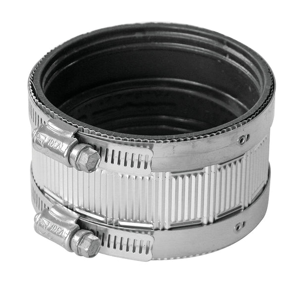 Black Swan 3 In. Neoprene No-Hub Coupling with Stainless Steel Clamps