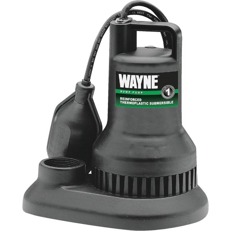 Wayne 1/3 HP 115V Plastic Submersible Sump Pump