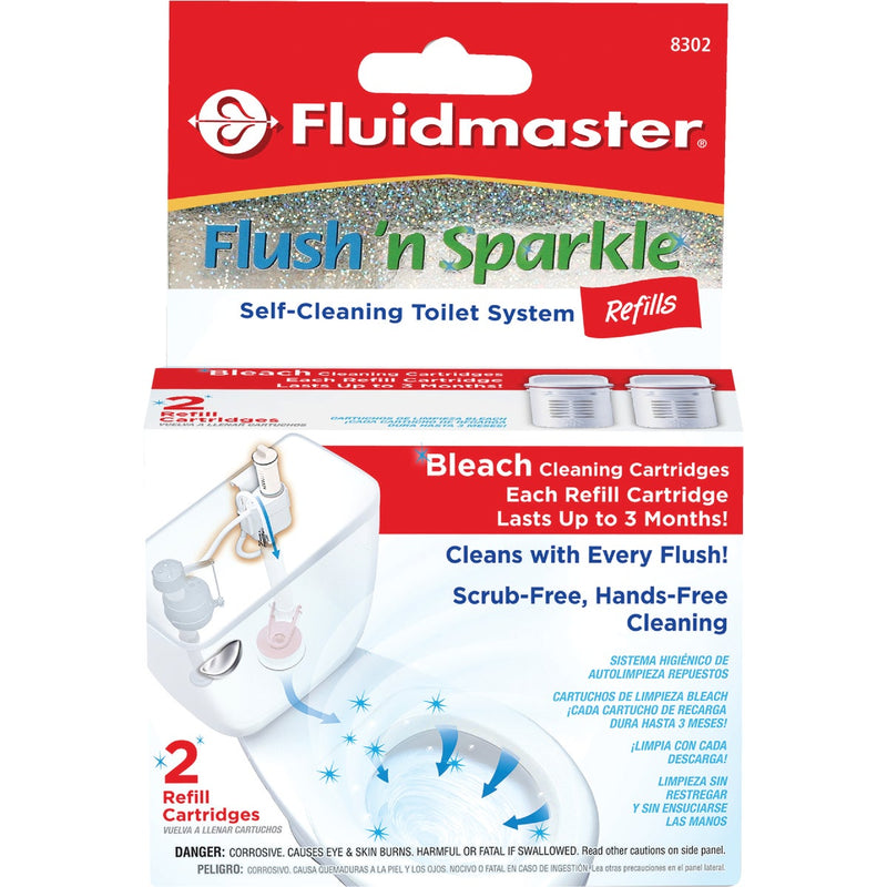 Fluidmaster Flush 'n Sparkle Automatic Toilet Bowl Cleaning System with Bleach (2-Pack)