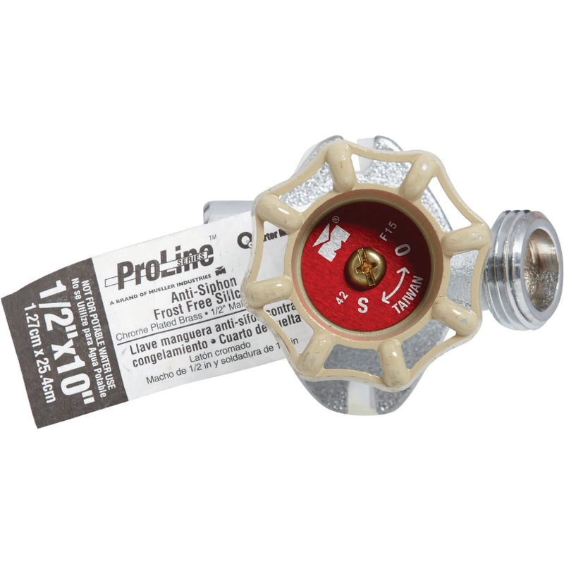 ProLine QuarterMaster 1/2 In. MIP x 1/2 In. Solder x 10 In. Anti-Siphon Frost Free Wall Hydrant