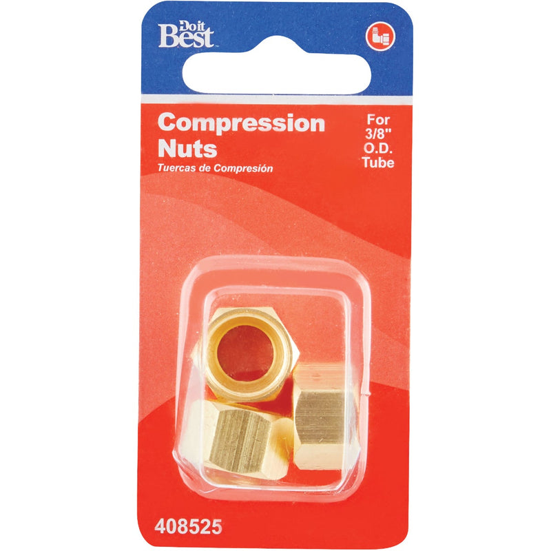 Do it 3/8 In. OD Brass Compression Nut (3-Pack)