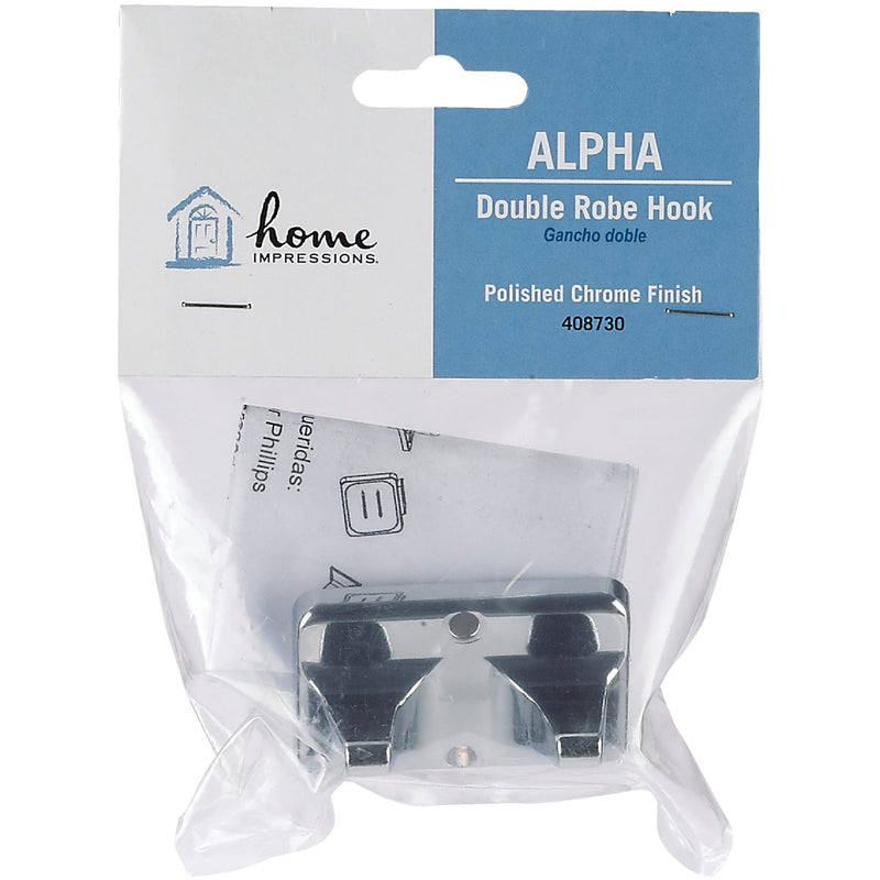 Home Impressions Alpha Chrome Double Robe Hook