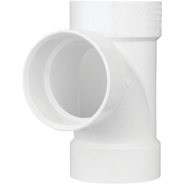 Charlotte Pipe 4 In. Schedule 40 Sanitary PVC Tee