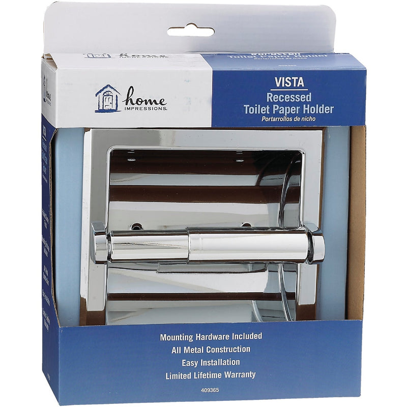 Home Impressions Vista Chrome Recessed Toilet Paper Holder