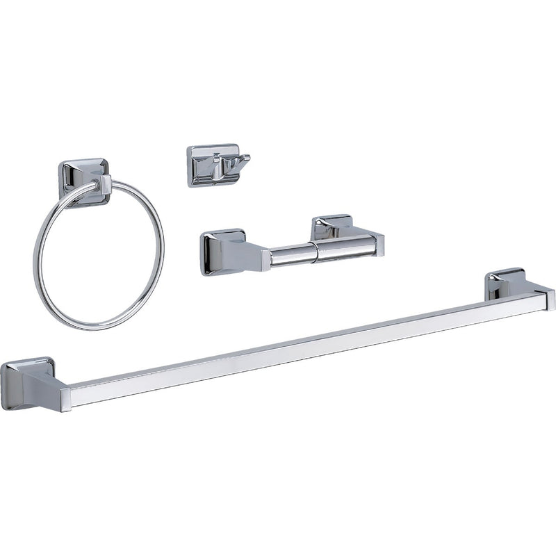 Home Impressions Vista 4-Piece Bath Hardware Set, Chrome