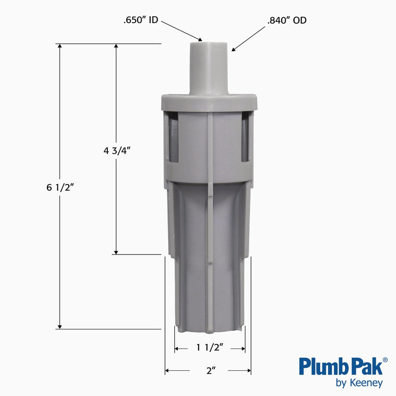 Plumb Pak 5/8 In. x 1/2 In. Gray Dishwasher Air Gap