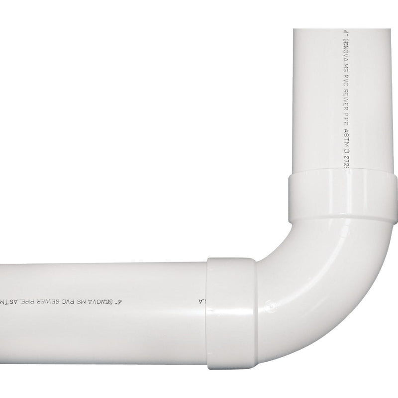 IPEX 4 In. SDR 35 90 Deg. PVC Sewer and Drain Sanitary Elbow (1/4 Bend)