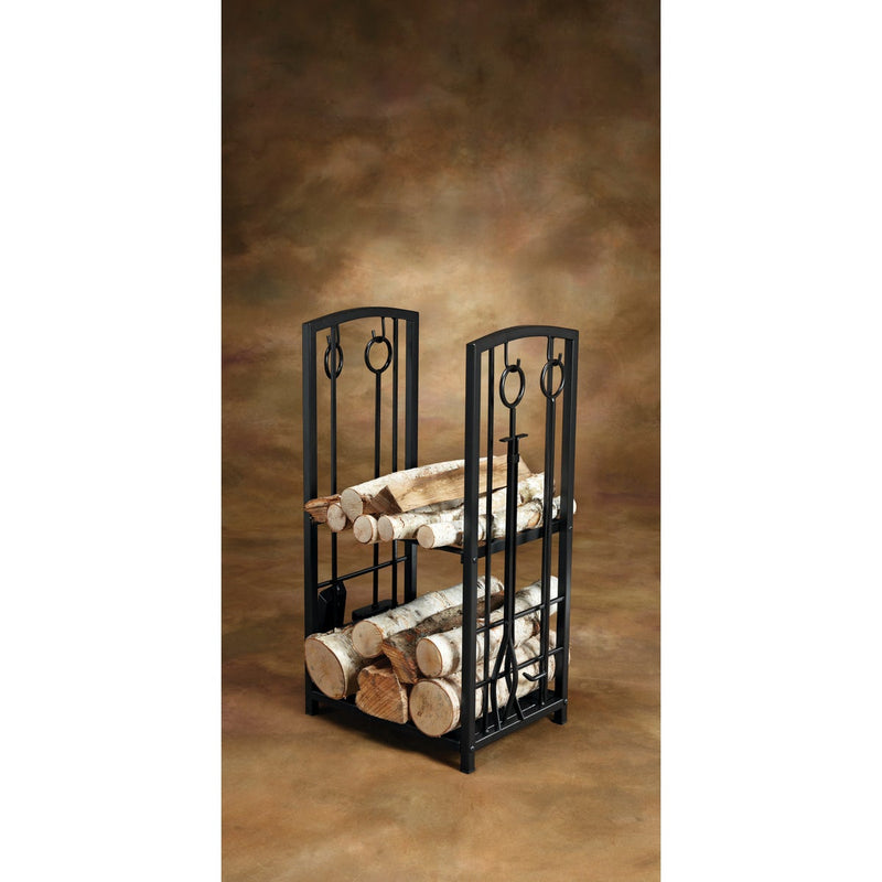 Home Impressions Fireplace Tool Set with Log Rack