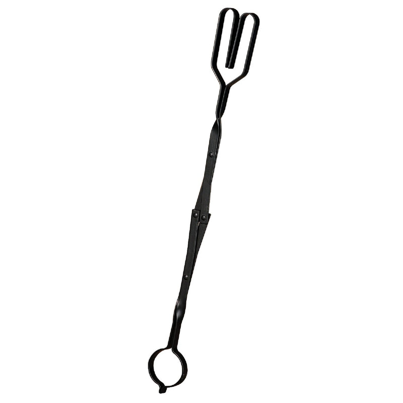 Home Impressions Rigid Steel 28 In. Black Fireplace Tongs