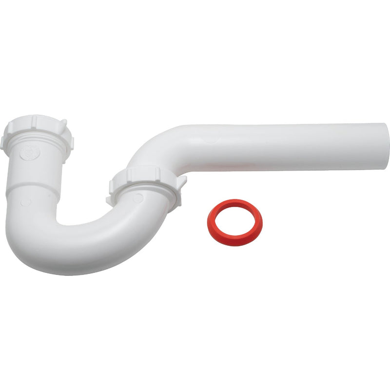 Keeney 1-1/2 In. to 1-1/4 In. White Plastic P-Trap with Reducer Washer