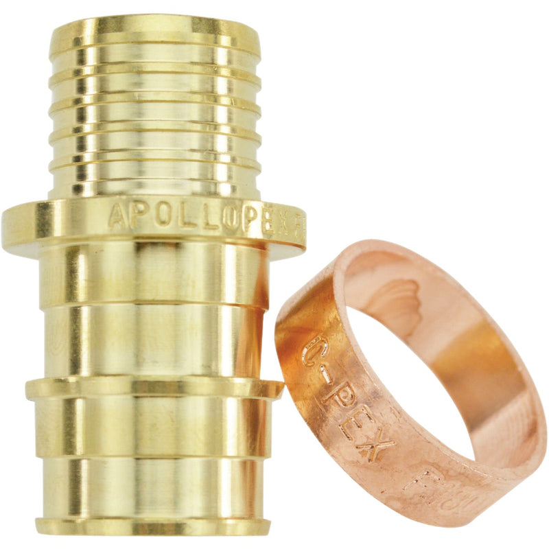 Apollo Retail 3/4 In. Barb x 3/4 In. Polybutylene Brass PEX-A Coupling