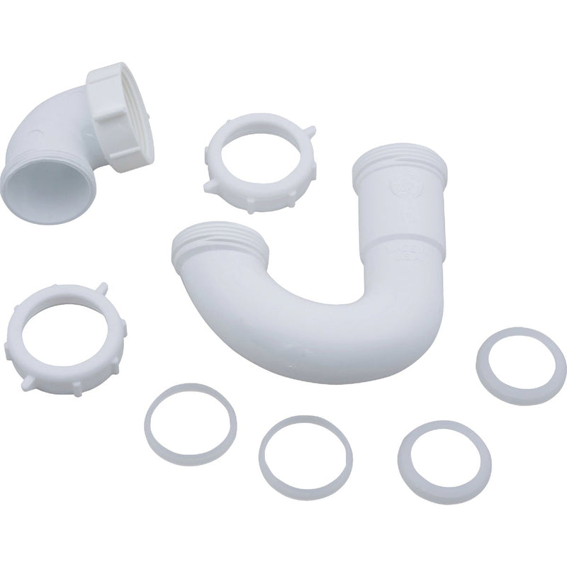 Do it Best 1-1/2 In. White Polypropylene Sink Trap with Reducer Washer