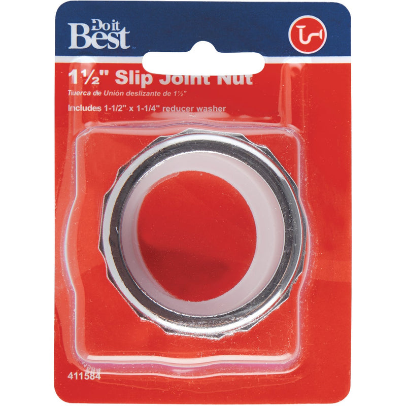 Do it Best 1-1/2 In. x 1-1/4 In. Die-Cast Slip Joint Nut and Washer