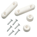Do it Best 2" x 3/4" White Plastic Toilet Seat Screw Bumper Set