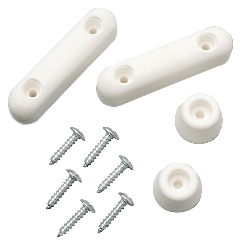 Do it Best 2" x 3/4" White Plastic Toilet Seat Screw Bumper Set