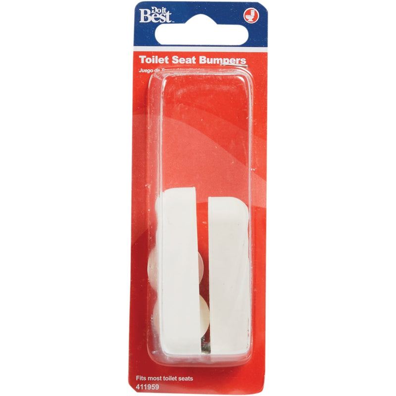 Do it Best 2" x 3/4" White Plastic Toilet Seat Screw Bumper Set