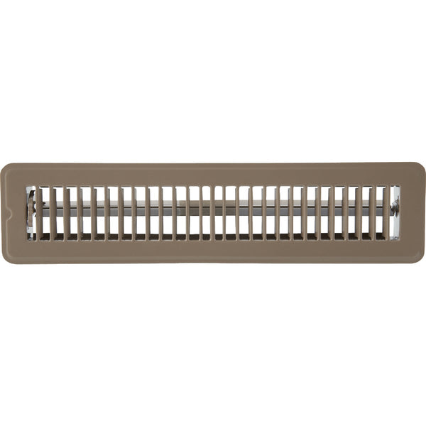 Home Impressions 2-1/4 In. x 14 In. Brown Steel Floor Register