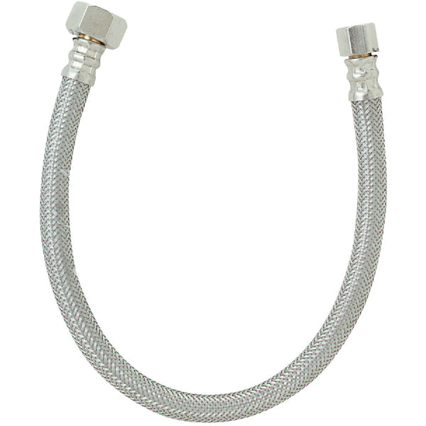 Do it Best 3/8 In. C X 1/2 In. F X 16 In. L. Braided Stainless Steel Faucet Supply Line