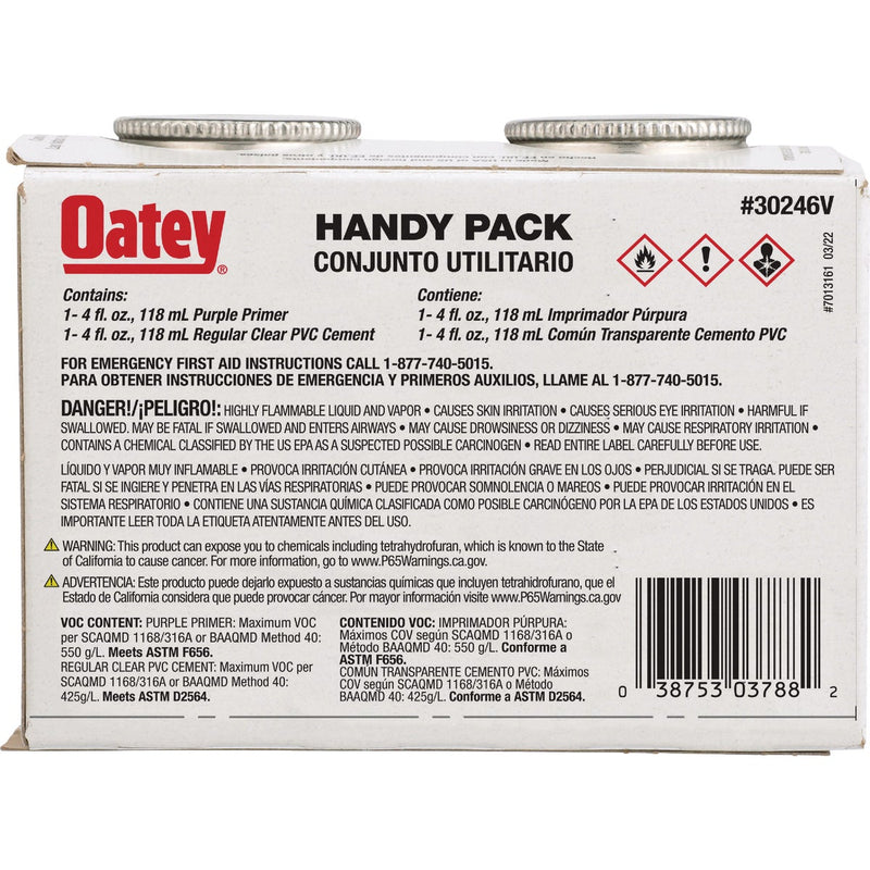 Oatey 4 Oz. Low Voc Primer & Cement PVC Cement Kit