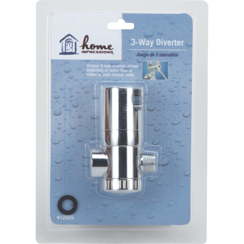 Home Impressions Chrome 3-Way Shower Diverter