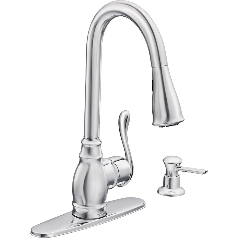 Moen Anabelle 1-Handle Lever Pull-Down Kitchen Faucet, Chrome