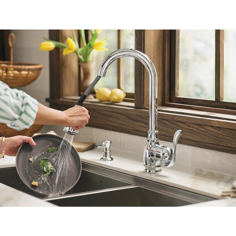 Moen Anabelle 1-Handle Lever Pull-Down Kitchen Faucet, Chrome