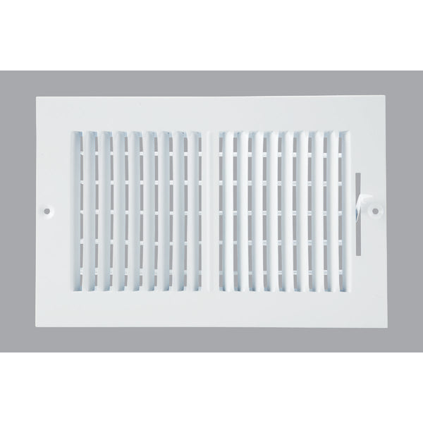 Home Impressions 11.77 In. x 7.76 In. White Steel Wall Register