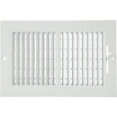 Home Impressions 11.77 In. x 7.76 In. White Steel Wall Register