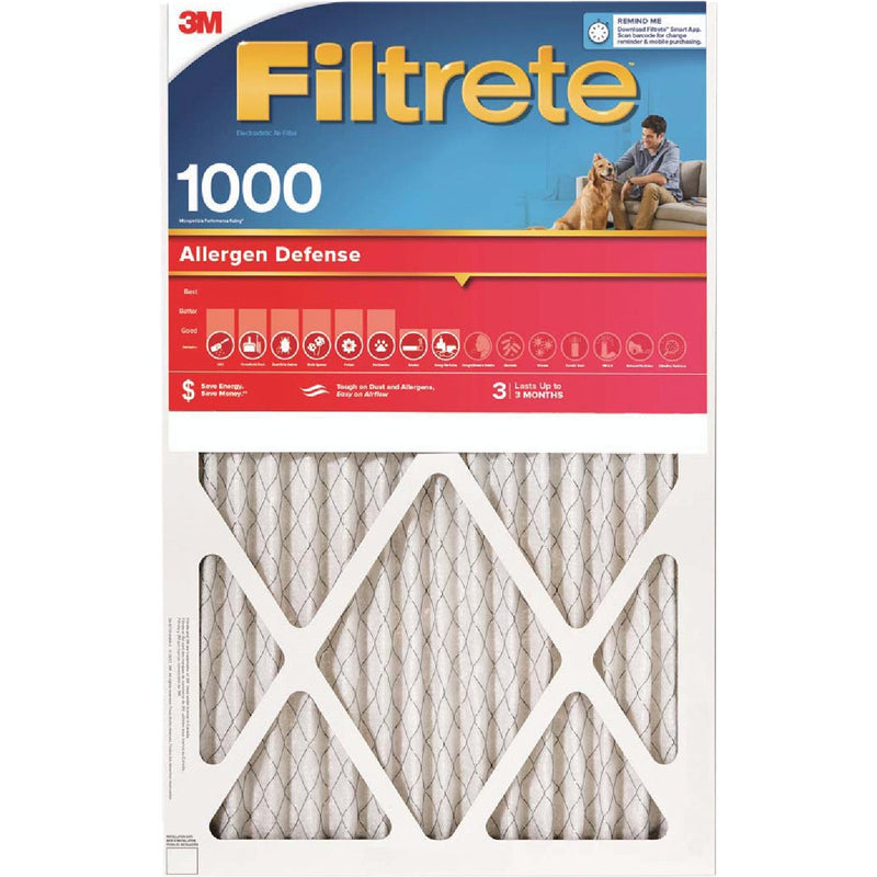 Filtrete 24 In. x 24 In. x 1 In. 1000/1085 MPR Allergen Defense Furnace Filter, MERV 11