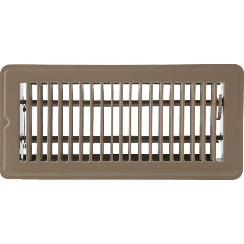 Home Impressions 4 In. x 10 In. Brown Steel Floor Register