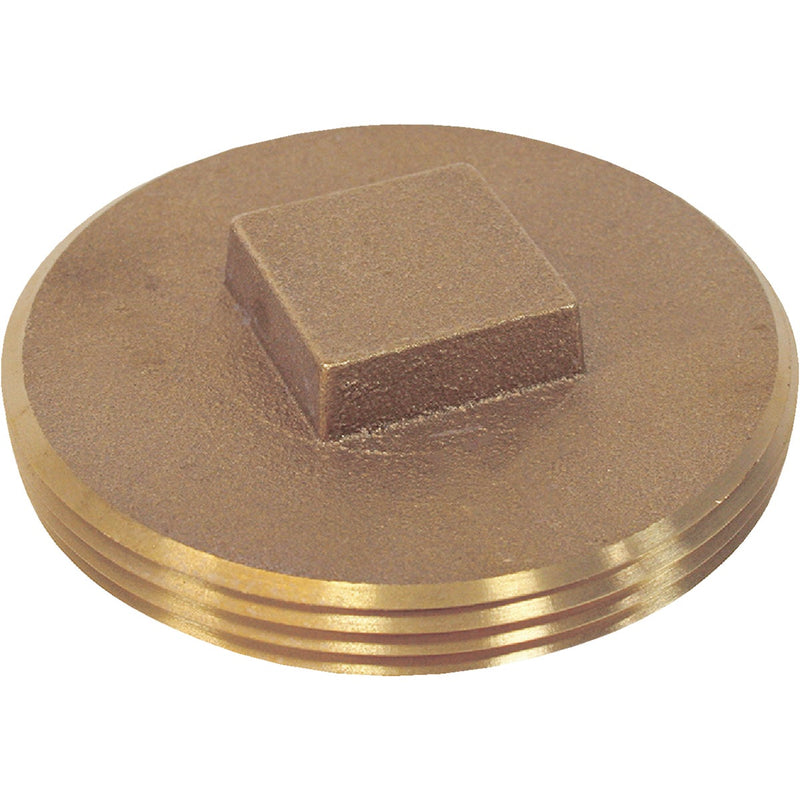 B&K 3 In. NPT BrassRaised Square Head Plug