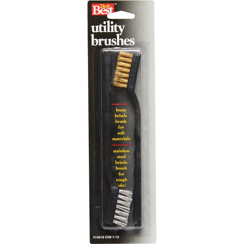 Do it Best Brass & Stainless Steel Bristle Utility Brushes (2-Pack)