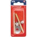 Do it Best 2-1/2 In. x 1/4 In. Brass-Plated Steel Toilet Screws (2 Ct.)