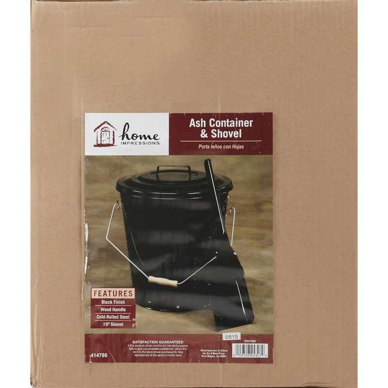 Home Impressions 13 In. W x 14 In. H Black Ash Container & Shovel