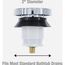 Danco 2 In. Universal Touch-Toe Bathtub Drain Stopper in Chrome