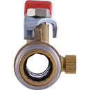 SharkBite 1/2 In. Brass Push-Fit Ball Valve with Drain & Mounting Tab
