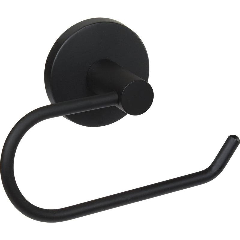 Home Impressions Triton Matte Black Single Post Wall Mount Toilet Paper Holder