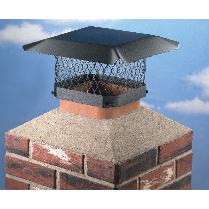 Shelter 9 In. x 13 In. Black Galvanized Steel Chimney Cap