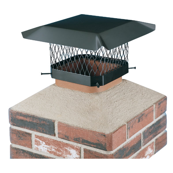 Shelter 13 In. x 13 In. Black Galvanized Steel Chimney Cap