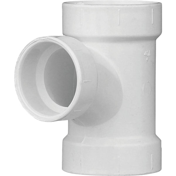 Charlotte Pipe 2 In. x 1-1/2 In. Reducing Sanitary PVC Tee