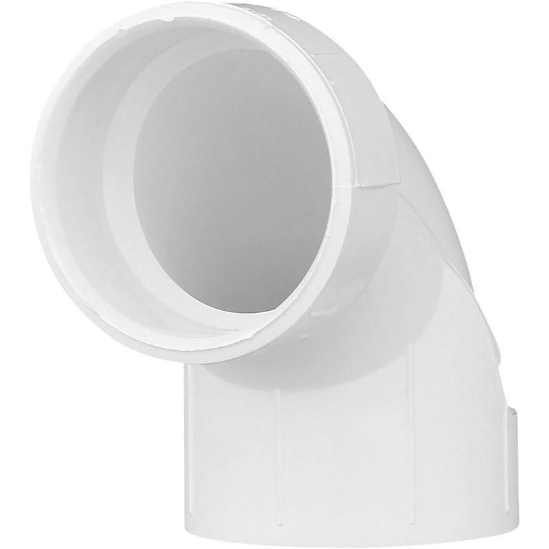 Charlotte Pipe 1-1/2 In. Schedule 40 90 Deg. Sanitary DWV PVC Elbow (1/4 Bend)