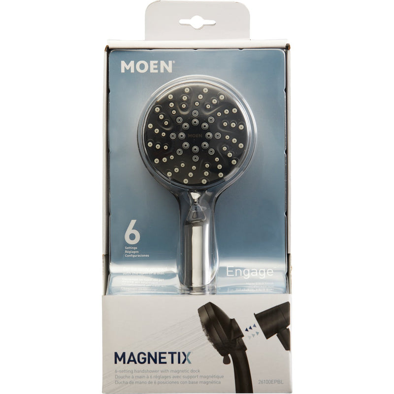 Moen Engage 6-Spray 1.75 GPM Handheld Shower Head with Magnetix, Matte Black