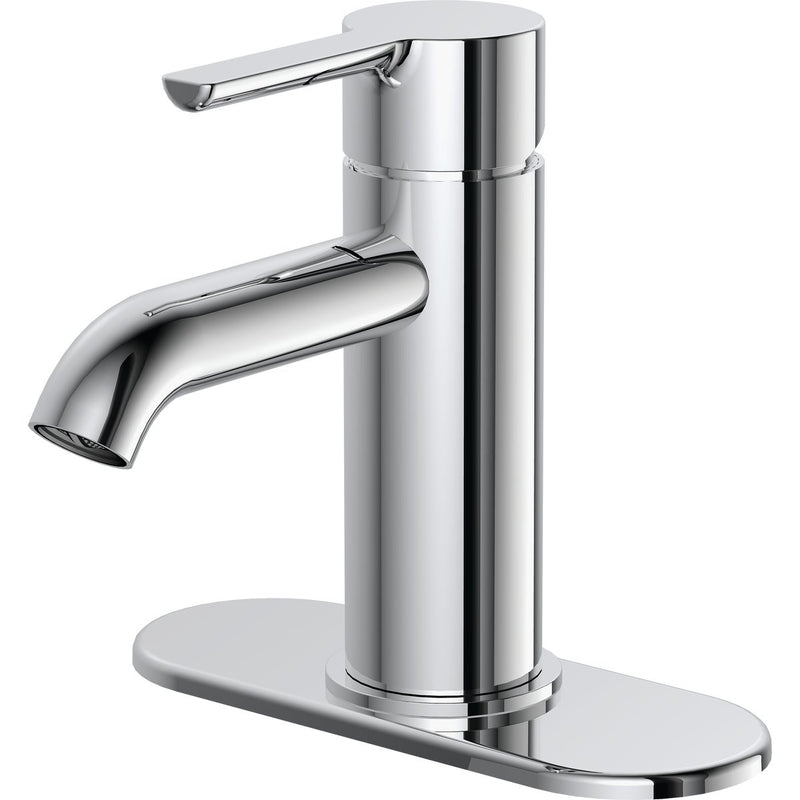 Home Impressions Chrome 1-Handle Lever 4 In. Centerset Monoblock Bathroom Faucet