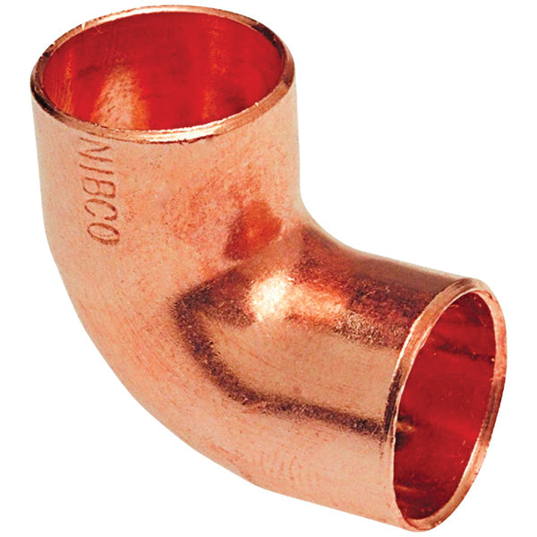 NIBCO 3/8 In. CxC 90 Deg. Close Ruff Copper Elbow (1/4 Bend)