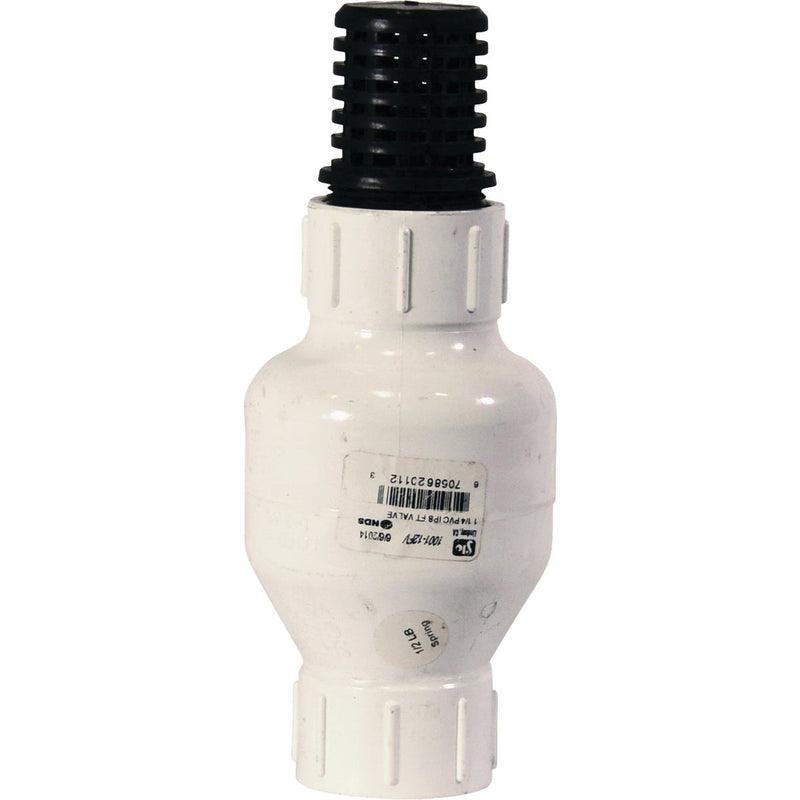 NDS KBI 1-1/4 In. PVC Spring Check Valve-Foot Valve